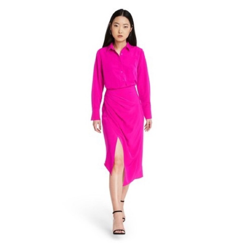 CUSHNIE for Target Pink Button Up Dress